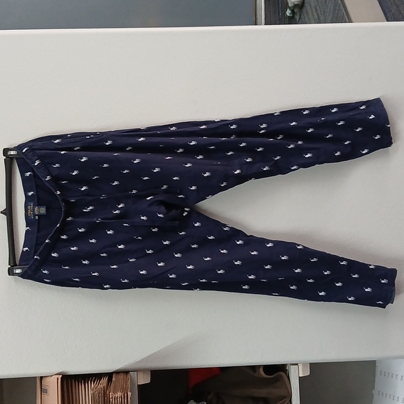 Polo Ralph Lauren Other - Polo Ralph Lauren Pajama Pants Mens Blue AOP 100% Cotton Casual Lounge Lg